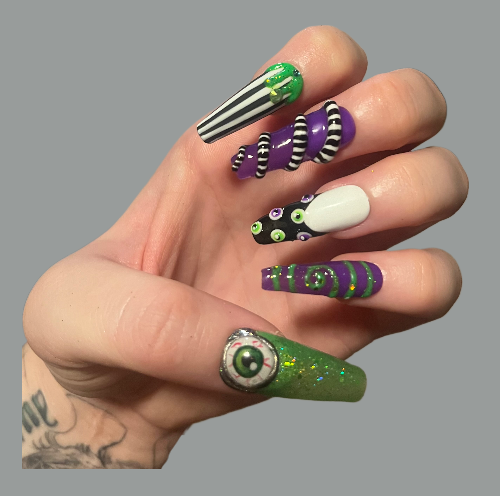 Beetlejuice Press Ons
